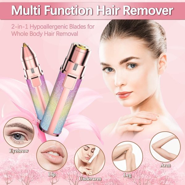 2 In 1 Electric Eyebrow Trimmer & Shaver – Rechargeable, Painless Hair Removal For Women