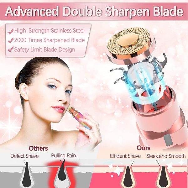 2 In 1 Electric Eyebrow Trimmer & Shaver – Rechargeable, Painless Hair Removal For Women