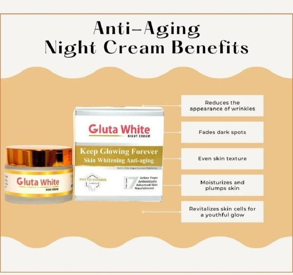 Gluta White Night Cream (50 Ml) – Whitening And Anti-aging Night Cream