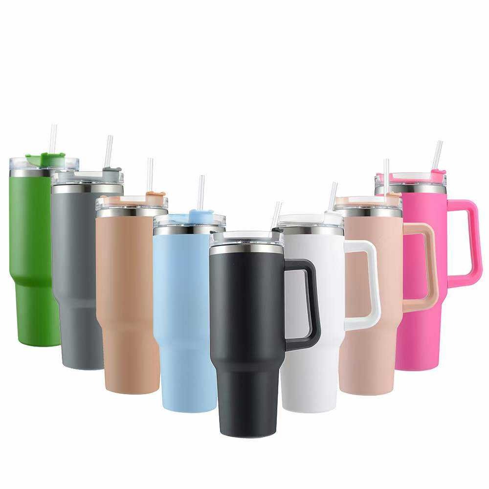 Stanley 40 Oz (1200ml) Stainless Steel Vacuum Insulated Tumbler With Straw RANDOM COLOR