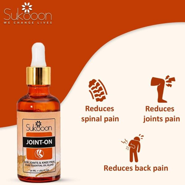 Sukoon Joint On Essential Oil Blend For Pain In Joints, Back Pain, Arthritis Pain, Knee Pain 30ml